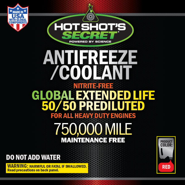 Red Antifreeze/Coolant Front Label