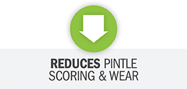 Reduces pintle scoring & wear