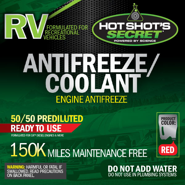 Red Antifreeze Coolant Front Label