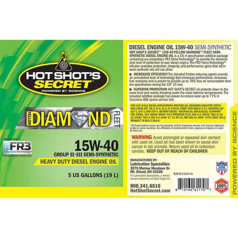 YELLOW DIAMOND FLEET 15W40 Semi Synthetic oil